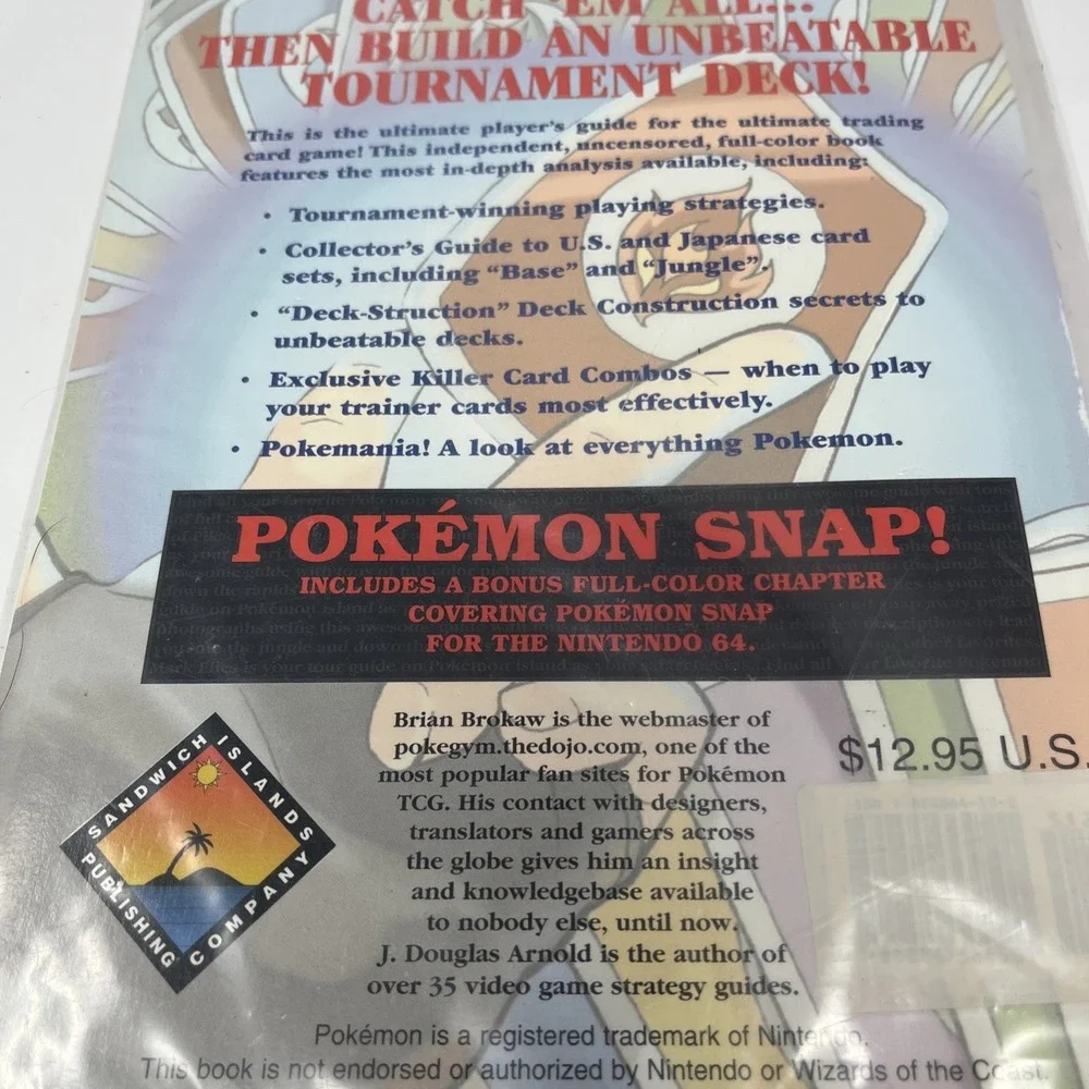 Pokemon Trading Card‎ Game Player's Guide 1999 Brian Brokaw NEW SEALED IN BAG